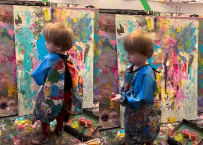 வாவ்.. வேற லெவல்.. ரூ.5.82 லட்சத்துக்கு விற்பனையான 2 வயது சிறுவனின் ஓவியம்!