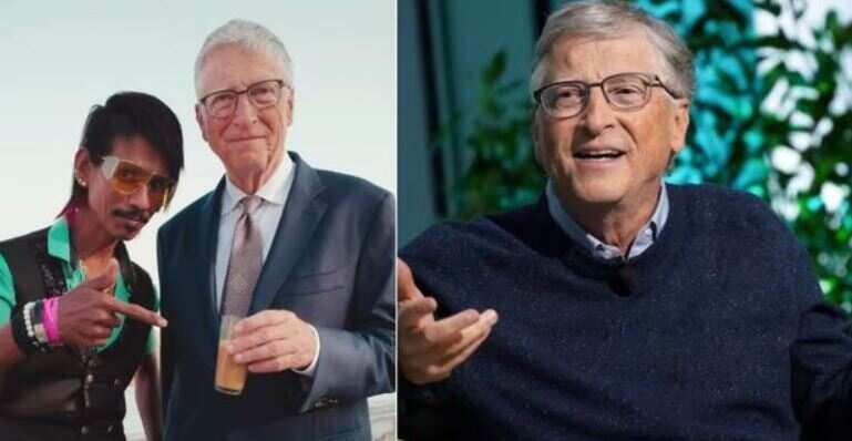 ரோட்டோர தள்ளுவண்டி கடையில் டீ குடித்த பில்கேட்ஸ்... வைரலாகும் வீடியோ!