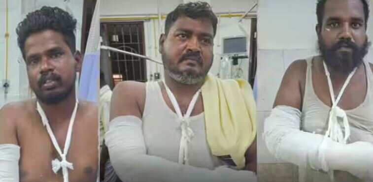 வாகனத்தில் சென்றவர்களை வழிமறித்து தாக்குதல்.. கொலைவெறி கும்பலுக்கு கை முறிவு... 5 பேர் கைது!