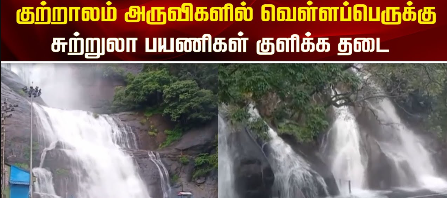 குற்றாலம் மெயின் அருவியில் குளிக்கத் தடை!