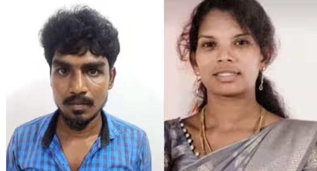 கொடூரம்.... காதல் மனைவியை கழுத்தை அறுத்து கொலை செய்த கணவன் !!