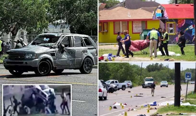 கோர விபத்து!! பேருந்துக்காக நின்றவர்கள் மீது மோதிய கார்!! 7 பேர் பலி!! 6 பேர் கவலைக்கிடம்!!