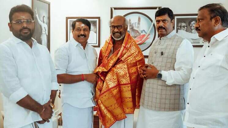 நடிகர் ரஜினிகாந்தை பாஜக மாநிலத் தலைவர் நயினார் நாகேந்திரன் சந்திப்பு!