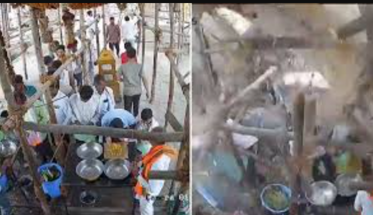 கோவில் மேற்கூரை சரிந்து விழுந்து 7 பேர் உடல் நசுங்கி பலி... நெஞ்சை உறைய வைக்கும் சிசிடிவி காட்சிகள்!