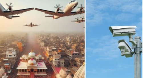 திறப்பு விழாவுக்கு தயாராகும் அயோத்தி... பறக்கும் ட்ரோன்கள்... வெறிக்கும் கேமராக்கள்... உச்சக்கட்ட பாதுகாப்பு!