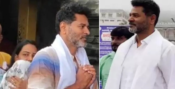 திருப்பதியில் குழந்தை மனைவியுடன் பிரபுதேவா!!