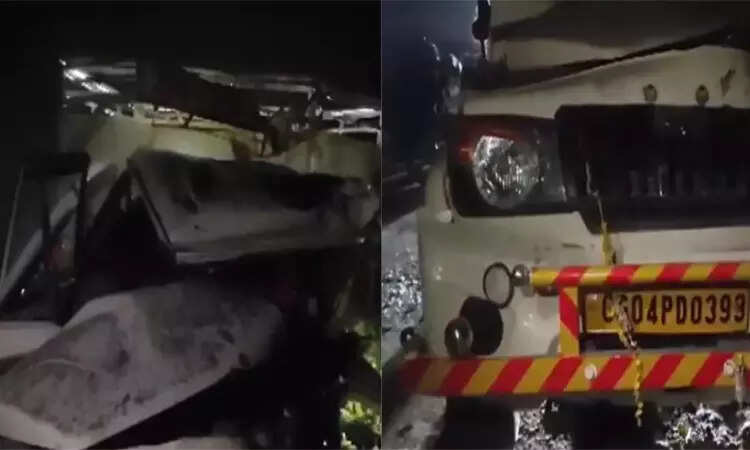 கோர விபத்து... லாரி மீது சரக்கு வாகனம் மோதி 5 பெண்கள் உட்பட 3 பேர் பலி... 25 பேர் படுகாயம்.!