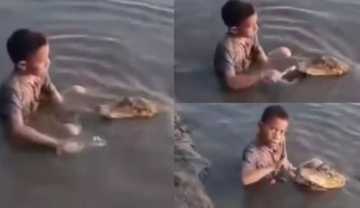 விபரீத விளையாட்டு: முதலையின் பற்களைத் துலக்கும் சிறுவன்... பகீர் வீடியோ!