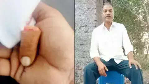 அதிர்ச்சி வீடியோ!! விரலை வெட்டி உள்துறை அமைச்சருக்கு அனுப்பிய நபர்!!