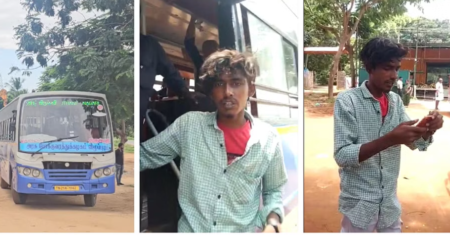 போதையில் அரசுப்பேருந்தை ஓட்ட முயற்சித்த இளைஞர்..!! அலறிஅடித்து இறங்கி ஓடிய பயணிகள்!!