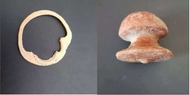 வெம்பக்கோட்டை அகழ்வாராய்ச்சியில் கிடைத்தது சங்கு வளையல்கள், செப்பு காசு..!!