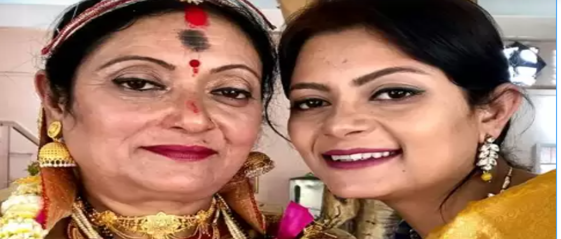 தாய்க்கு திருமணம் செய்து வைத்த மகள்!! வைரலாகும் வெட்டிங் போட்டோஸ்!!