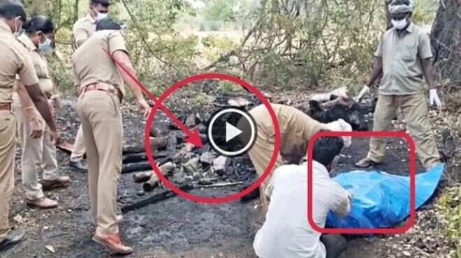 பாதி எரிந்த நிலையில் இளைஞர் சடலமாக மீட்பு... கதறும் மனைவி!