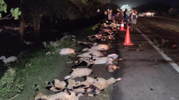 கொத்து , கொத்தாக மடிந்த உயிர்கள்!! தேசிய நெடுஞ்சாலையில் பரபரப்பு!!