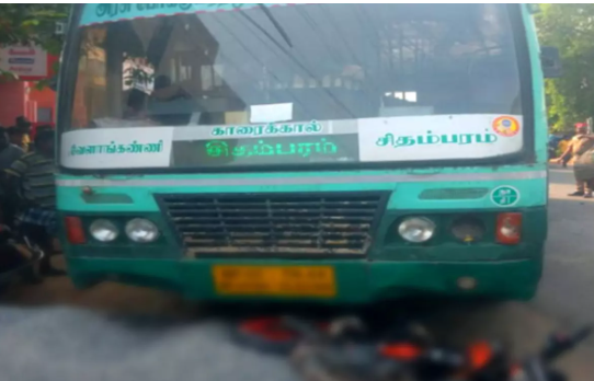 அரசு பேருந்து பைக் மீது மோதியதில் கல்லூரி மாணவன் மரணம்!