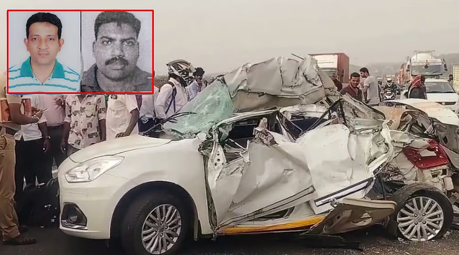 கார் லாரியின் பின்னால் மோதி கோர விபத்து... சம்பவ இடத்திலேயே உடல் நசுங்கி 2 பேர் பலி!