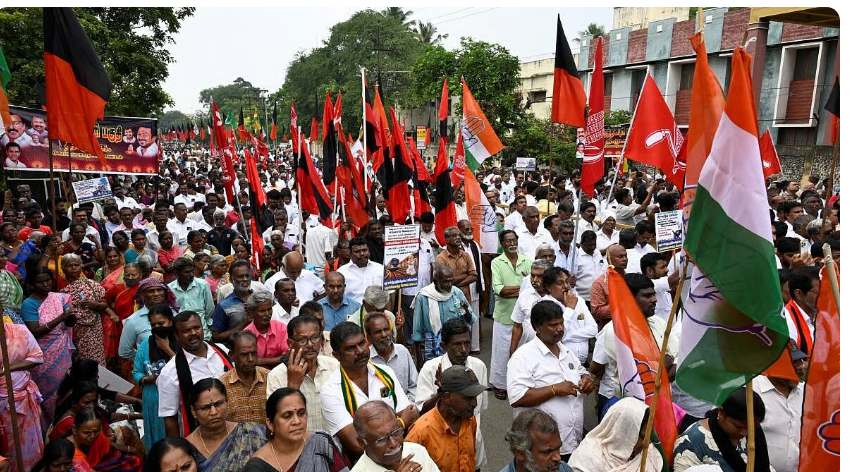 பிப்ரவரி 12ம் தேதி பாஜகவை கண்டித்து திமுக கூட்டணி கட்சிகள் போராட்டம்!