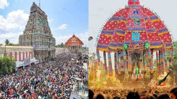 ஆரூரா... தியாகேசா... விண்ணைப் பிளந்த கரகோஷத்துடன் உலகப்பிரசித்தி பெற்ற திருவாரூர் ஆழித்தேரோட்டம்!