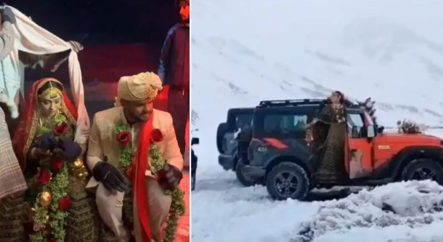 மைனஸ் 25 டிகிரி செல்சியஸில் நடந்த திருமணம்! வைரல் வீடியோ!