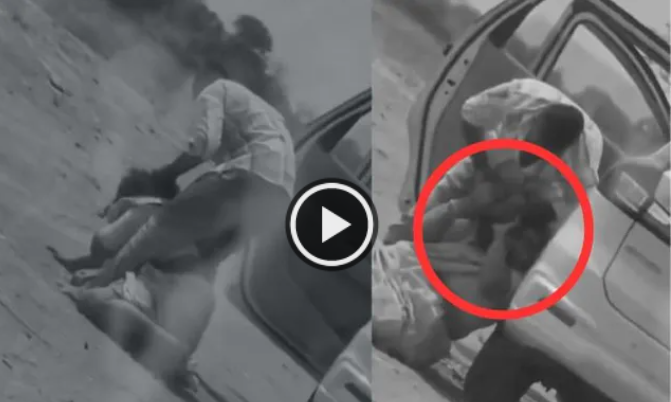 மனைவியின் கழுத்தை அறுத்து காரை ஏற்றிய கணவன்... வேடிக்கை பார்த்த கும்பல்!