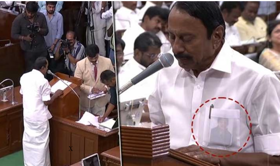 நெகிழ்ச்சி... சட்டைப்பையில் ஜெயலலிதா படம்... செங்கோட்டையன் எம்.எல்.ஏ-வாக பதவியேற்பு!