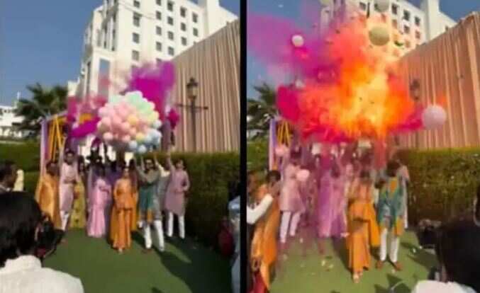 திருமண விழாவில் ஹீலியம் பலூன் வெடித்து விபத்து... மணமக்கள் படுகாயம்!