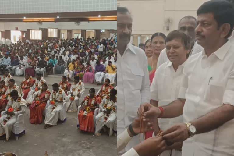 அட்ராசிட்டி!! தங்கத்தாலி, கட்டில் , மெத்தை 49 வகை சீர்வரிசை!! 23 ஜோடிக்கு இலவச திருமணம்!!