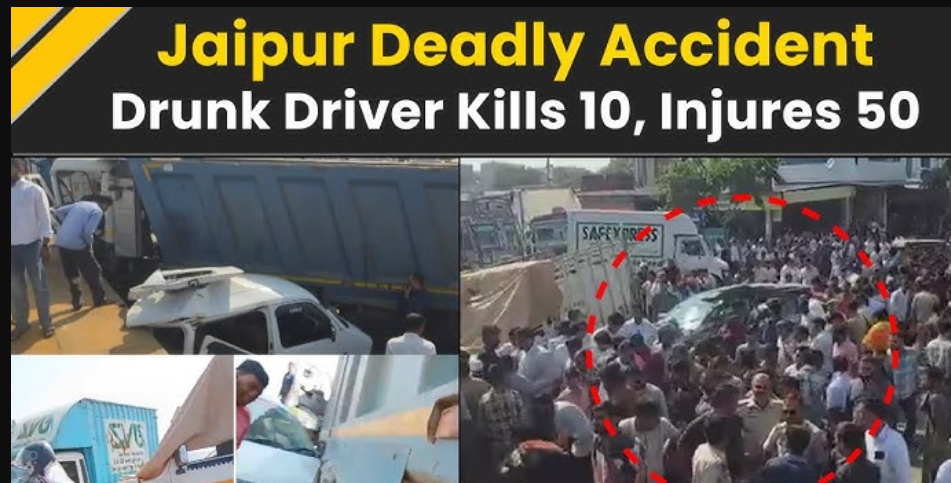 போதையில் பயங்கரம்... டிப்பர் லாரி வாகனங்களை அடுத்தடுத்து மோதியதில் 10 பேர் பலி, 50 பேர் காயம்!