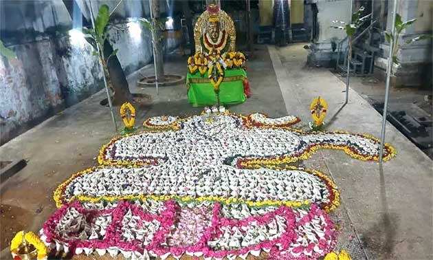 குமரி குகநாதீஸ்வரர் கோவிலில் சிவலிங்க வடிவத்தில் 1008 சங்காபிஷேகம்!