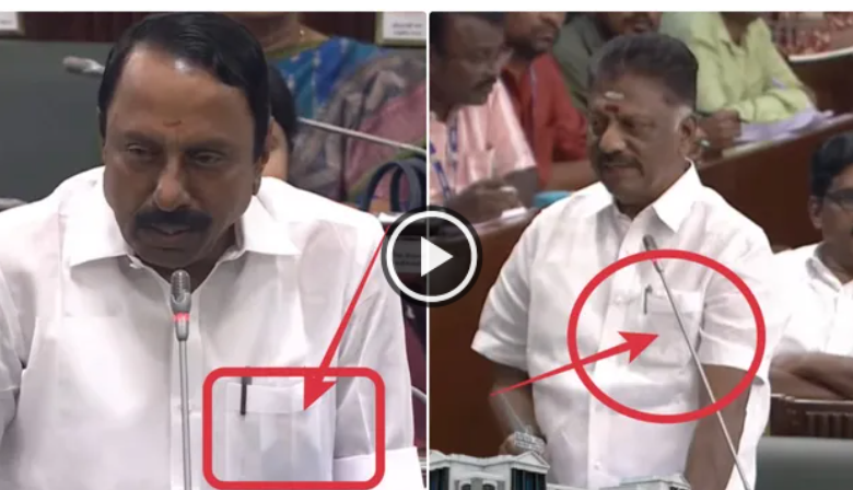 சட்டைப் பையில் யாருடைய படம்? ஓபிஎஸ் மற்றும் செங்கோட்டையன் இடையே காரசார விவாதம்!