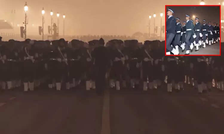 குடியரசு தினம் … நடுக்கும் குளிரில் வீரர்கள் பிரம்மாண்ட ஒத்திகை!