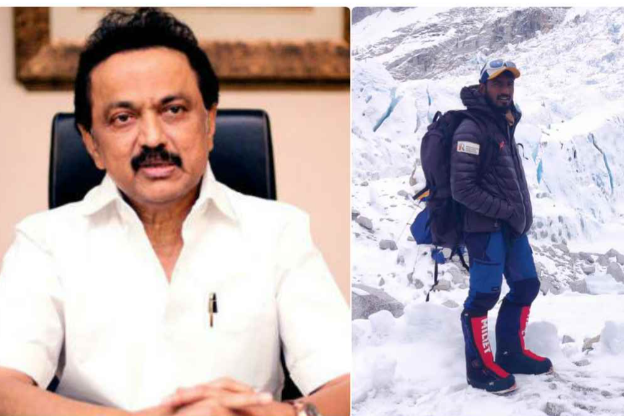 எவரெஸ்ட் சிகரம் தொட்ட சாதனை தமிழர்!! முதல்வர் பெருமித ட்வீட்!!