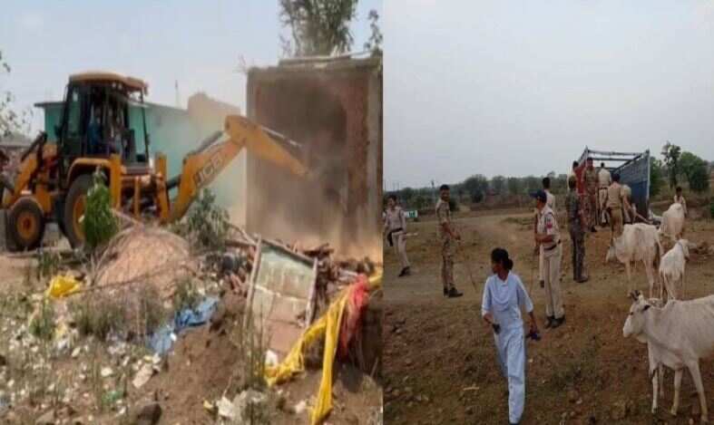 அதிர்ச்சி... பிரிட்ஜில் மாட்டிறைச்சி வைத்திருந்த 11 முஸ்லிம் வீடுகள் இடிப்பு!