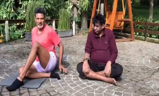 'புயலும் புயலும்' சேர்ந்தாச்சு.. பிரபுதேவாவுடன் உடற்பயிற்சி செய்யும் வடிவேலு... வைரலாகும் வீடியோ!