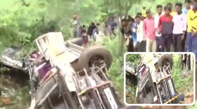 தலைக்குப்புற விழுந்த ஜீப்! சம்பவ இடத்திலேயே 7 பேர் பலி!