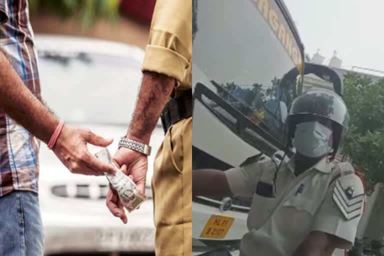 மாமூல் கேட்ட காவலரை வீடியோ எடுத்து தெறித்து ஓட விட்ட வாகன ஓட்டி!!