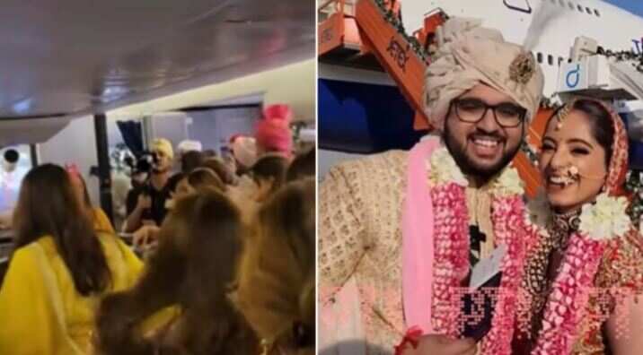 நடுவானில் மகளின் திருமணத்தை நடத்திய கோடீஸ்வரர்.. இணையத்தில் வைரலாகும் வீடியோ..!!