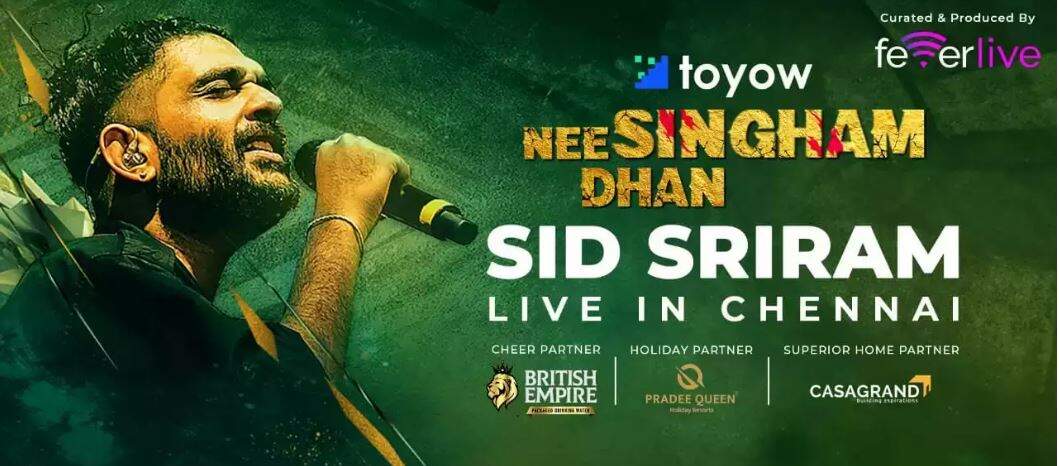 சென்னையில் பிரபல பாடகர் சித் ஸ்ரீராம் இசைத்திருவிழா.. மிஸ் பண்ணவங்களுக்கு இன்னொரு வாய்ப்பு... டிக்கெட் வாங்க முந்துங்க!