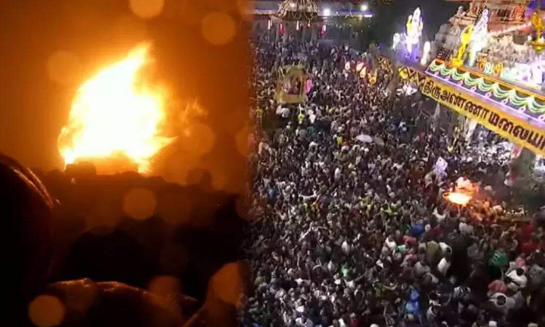 “ஜோதியாய் பிரகாசித்த ஈசன்” - திருவண்ணாமலையில் மகா தீபம் ஏற்றப்பட்டது! விண் அதிர “அரோகரா” கோஷமிட்ட பக்தர்கள்!