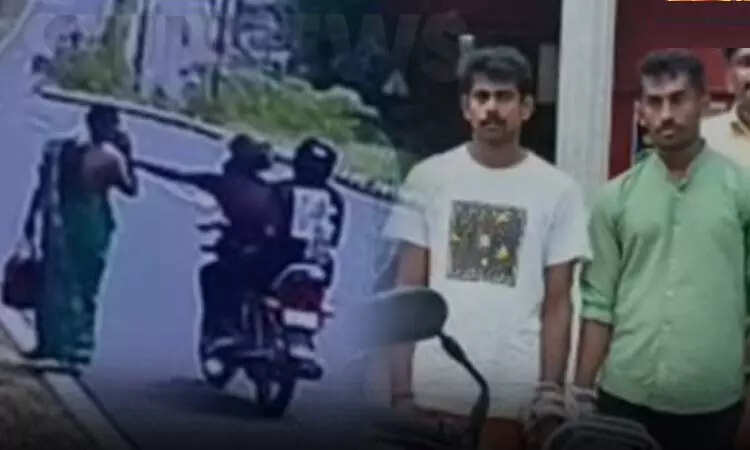 பெண்களே உஷார்... சாலையில் நடந்து சென்ற பெண்ணிடம் நகைப்பறிப்பு... !