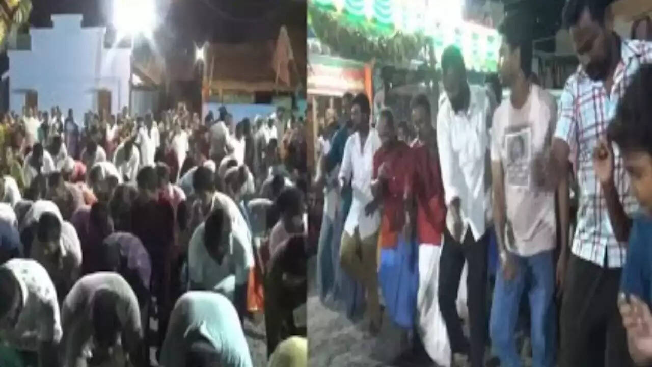 இதப்பார்றா!! வைரல் வீடியோ!! கும்மி அடித்து , பாட்டுப்பாடி ஆண்கள்நடனம்!!