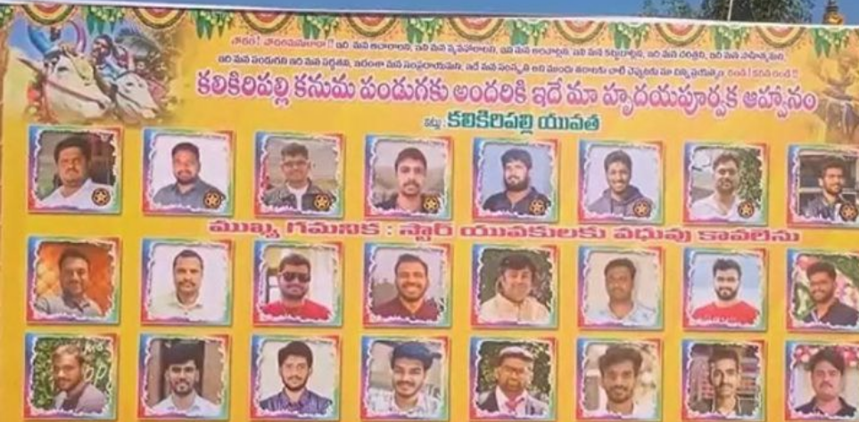 அட... மாடு விடும் விழாவில் மணமகள் தேடும் பேனர்… !