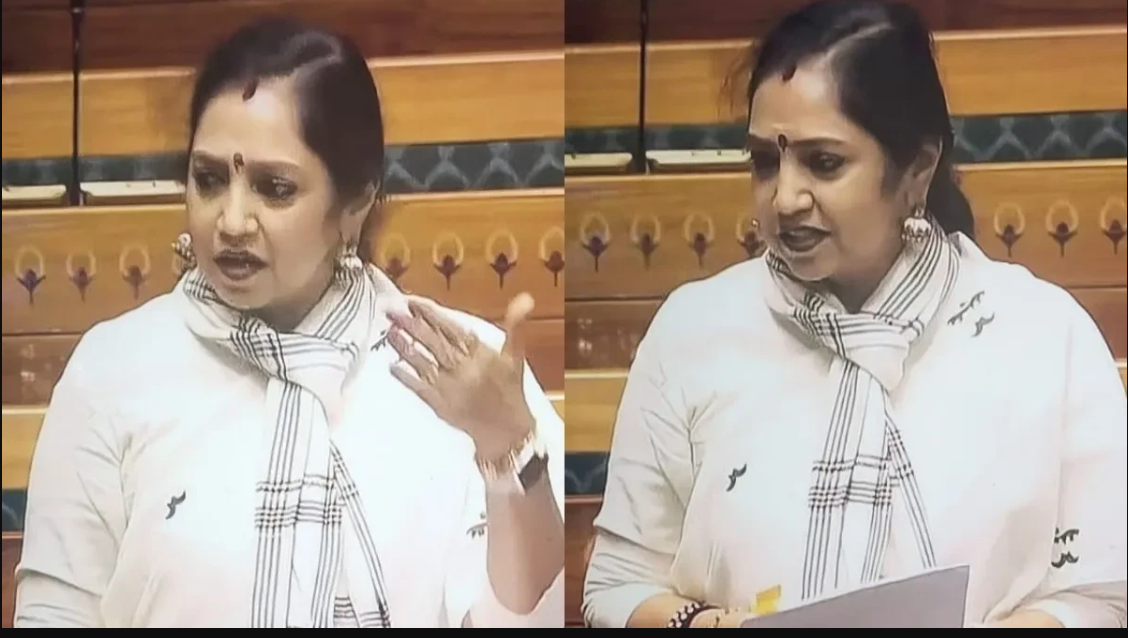 பாரதியார் முகம் பொரித்த சேலையில் தமிழச்சி தங்கபாண்டியன்!