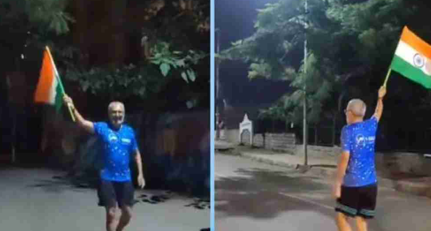 73 கிலோமீட்டர்.. 13 மணி நேர நடைப்பயணம்!! இந்தியாவை கடந்த மனிதர்!!