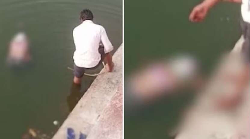 தாவணியால் கை, கால்களைக் கட்டி ஏரியில் நிர்வாணமாக இளம்பெண் வீச்சு... போலீசார் விசாரணை!