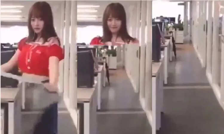 வைரல் வீடியோ!! இளம்பெண் கேமராவில் மறையும் வினோதம்!! அசத்தல் மேஜிக்!!