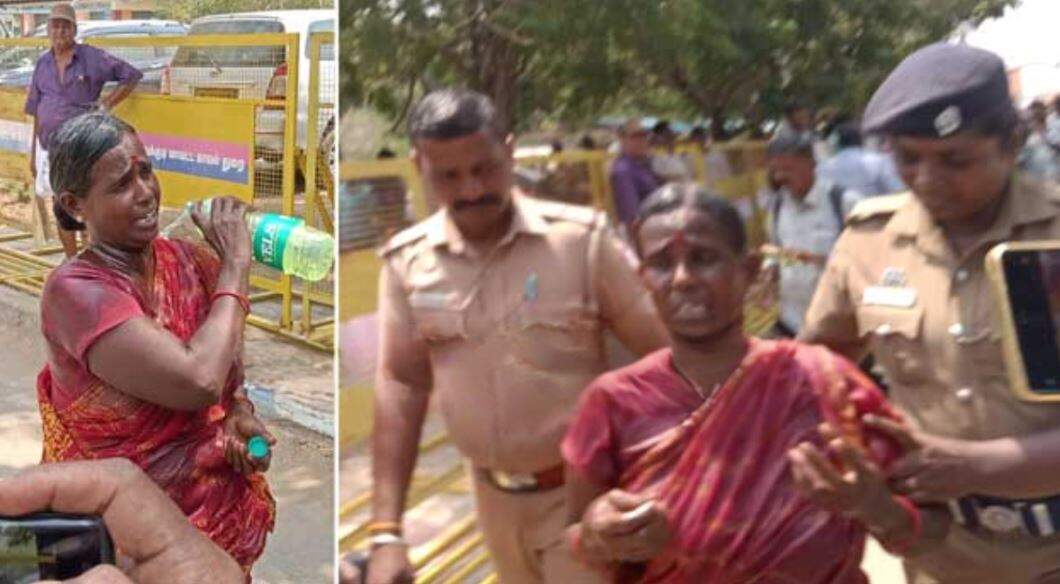 கலெக்டர் அலுவலகத்தில் பெண் தீக்குளிக்க முயற்சி... குறைதீர்க்கும் முகாமில் பரபரப்பு!