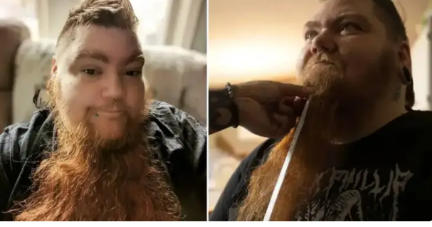 நீளமான தாடி வளர்த்து இளம்பெண் கின்னஸ் சாதனை!!