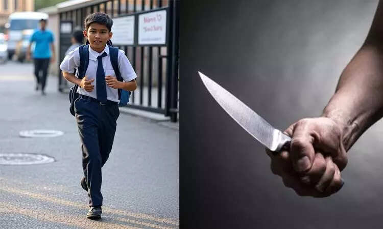 அதிர்ச்சி... நெஞ்சில் கத்தியுடன் காவல் நிலையத்திற்குள் நுழைந்த மாணவன்!