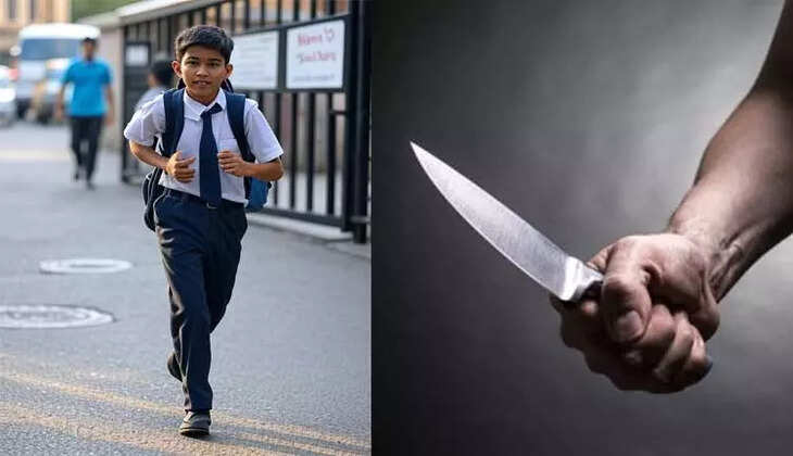 காவல் நிலையத்தில் மாணவன் கத்தி